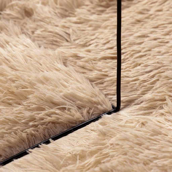 shaggy gulvtæppe NAVARRA 240x340 cm høje luv polyester beige