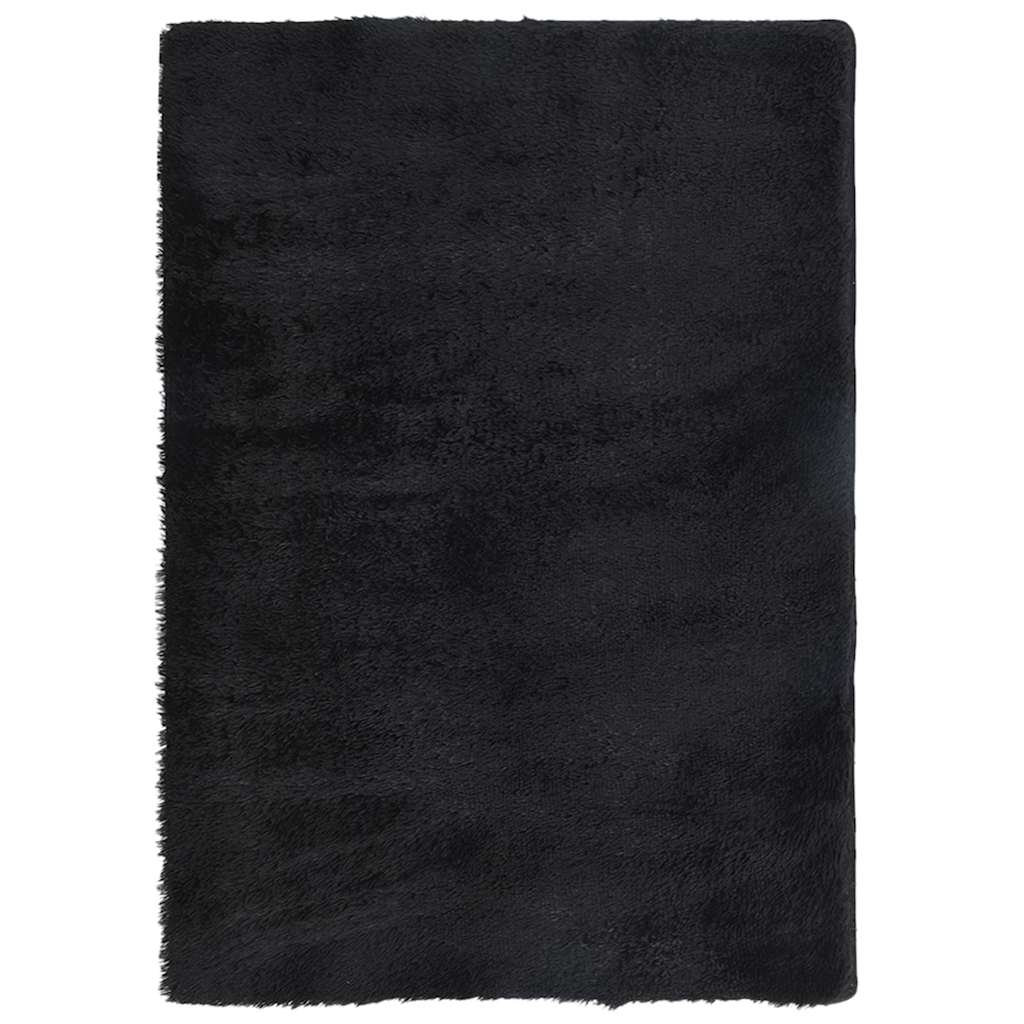 shaggy gulvtæppe NAVARRA 240x340 cm høje luv polyester sort