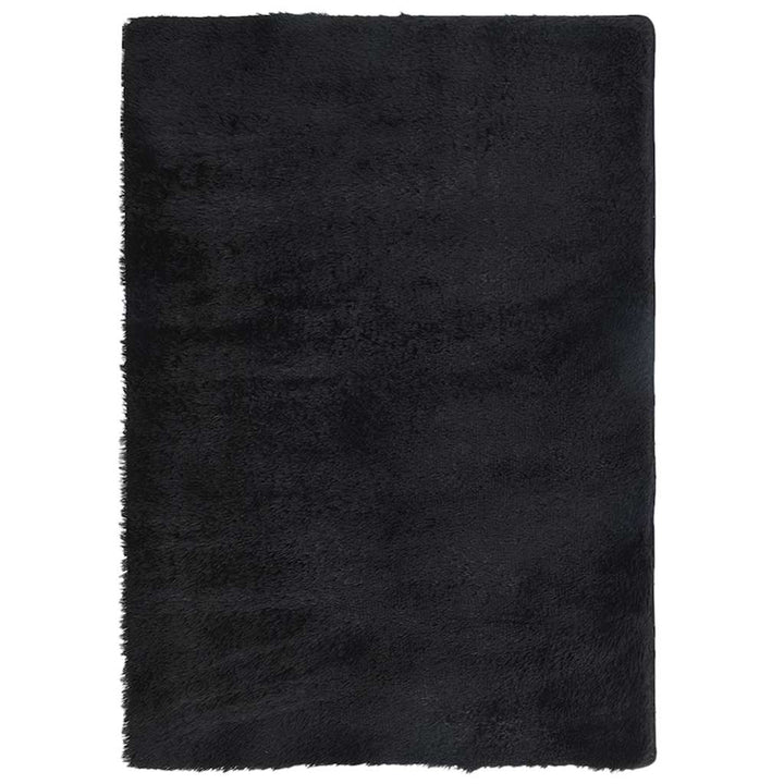 shaggy gulvtæppe NAVARRA 240x340 cm høje luv polyester sort