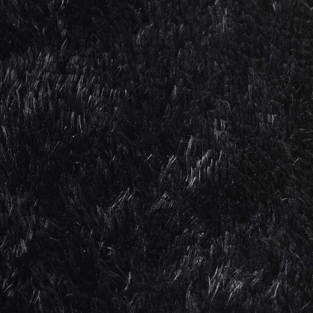 shaggy gulvtæppe NAVARRA 240x340 cm høje luv polyester sort
