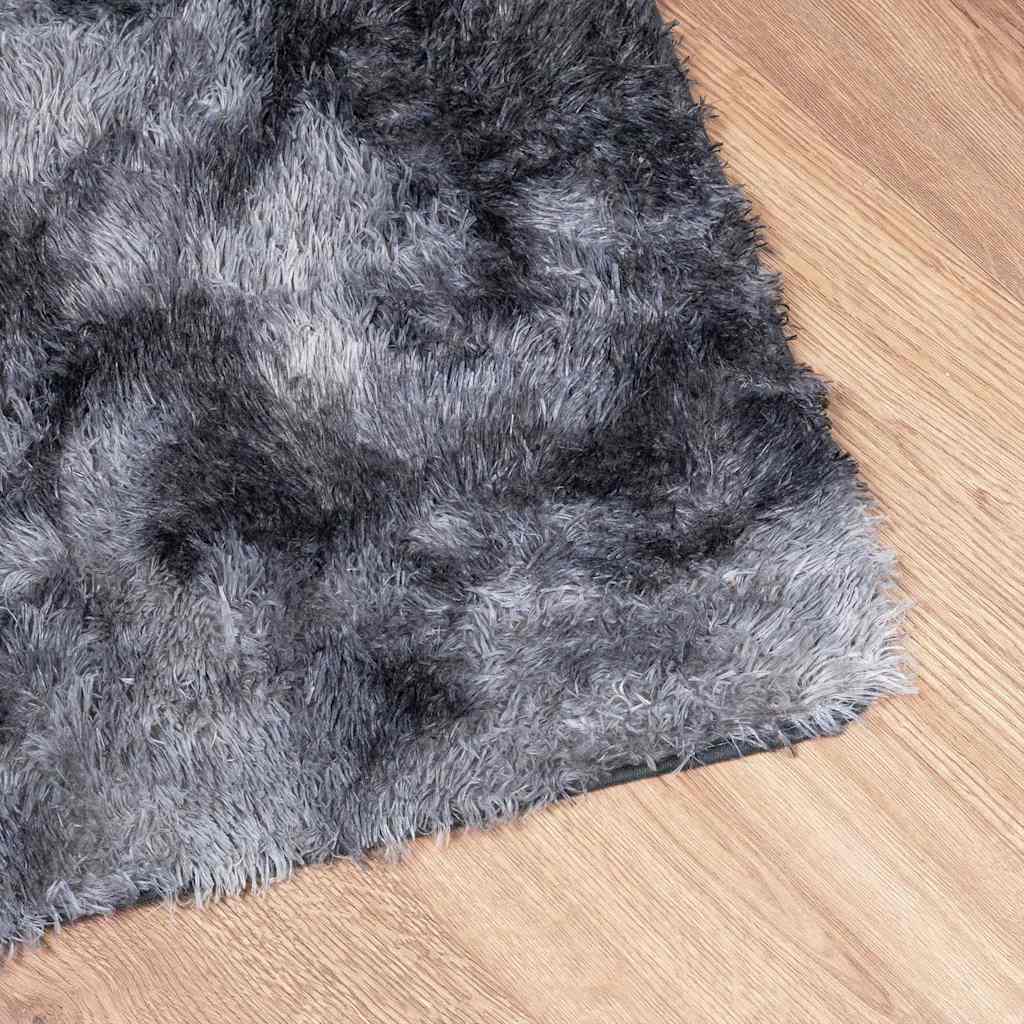 shaggy gulvtæppe NAVARRA 240x340 cm høje luv polyester mørkegrå