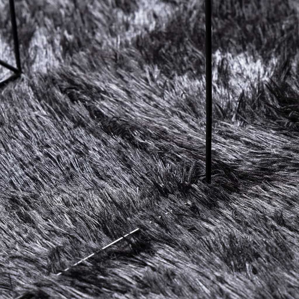 shaggy gulvtæppe NAVARRA 240x340 cm høje luv polyester mørkegrå