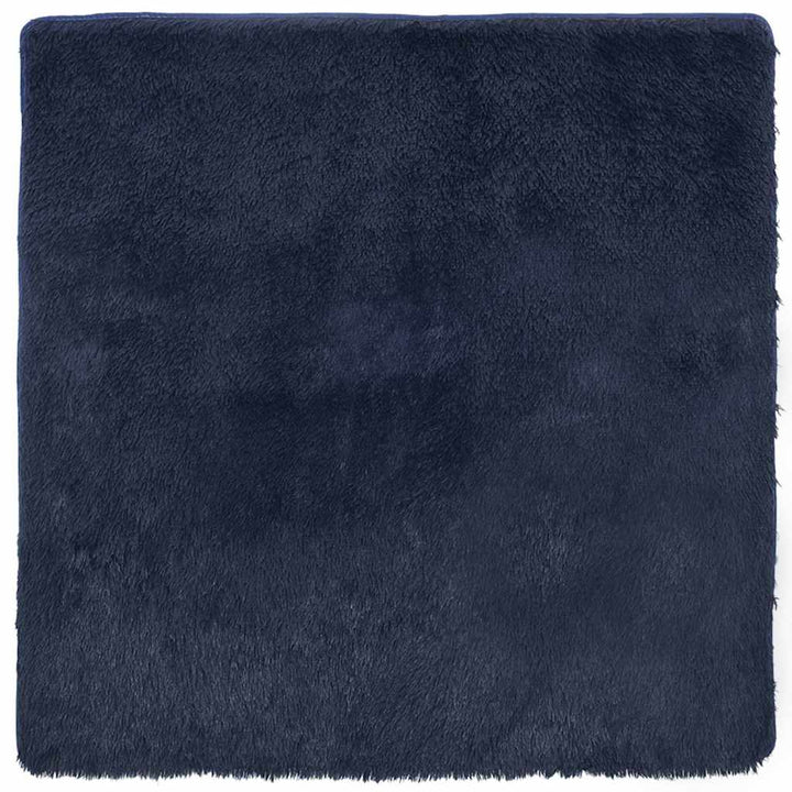 shaggy gulvtæppe NAVARRA 160x160cm høje luv polyester marineblå