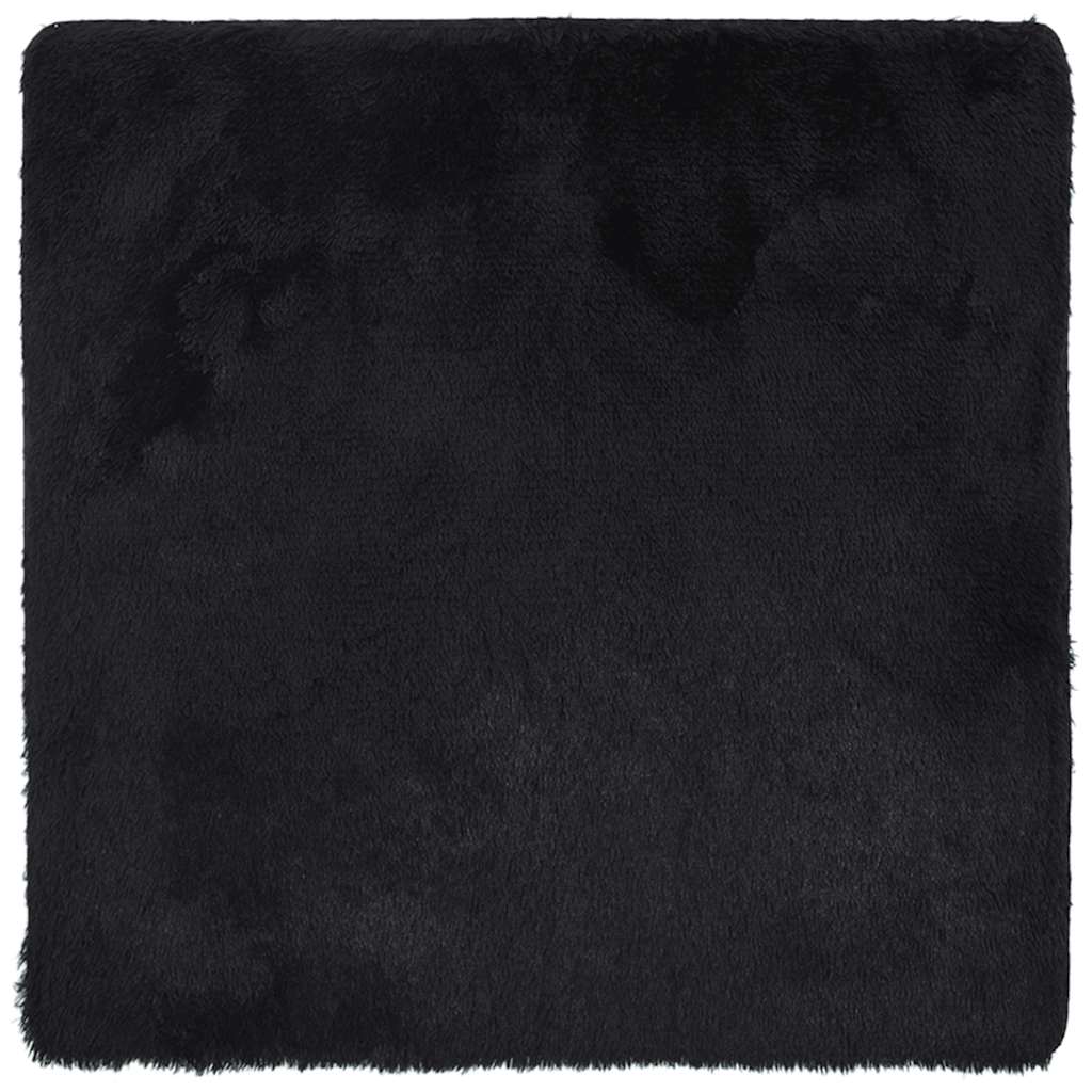 shaggy gulvtæppe NAVARRA 200x200 cm høje luv polyester sort