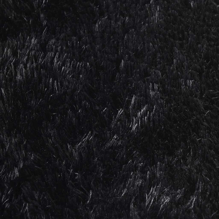 shaggy gulvtæppe NAVARRA 200x200 cm høje luv polyester sort