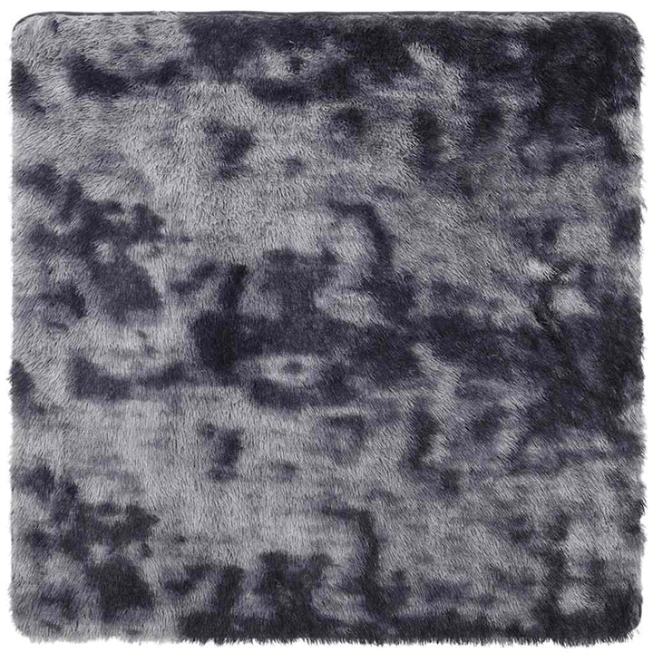 shaggy gulvtæppe NAVARRA 200x200 cm høje luv polyester mørkegrå