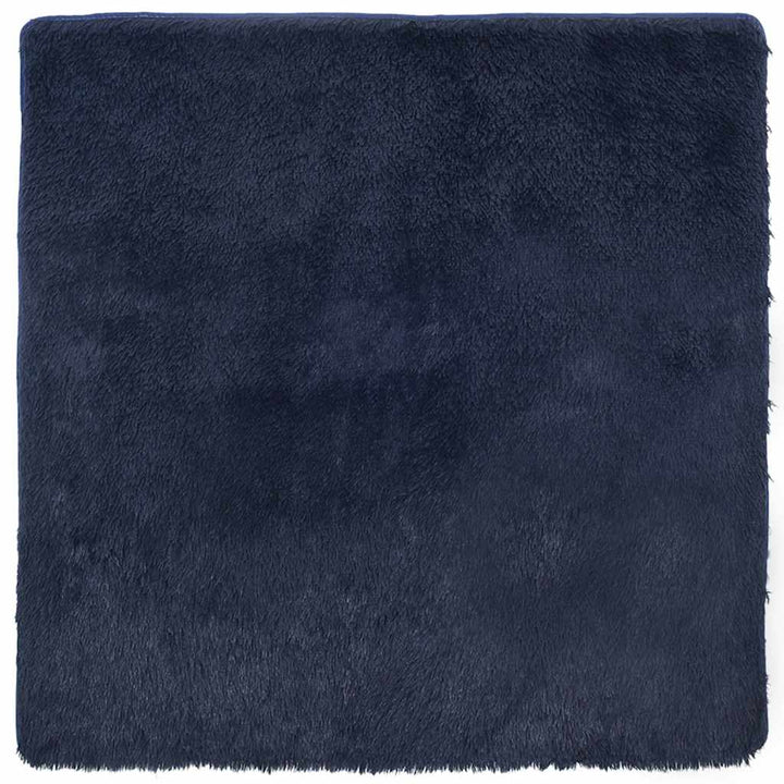 shaggy gulvtæppe NAVARRA 200x200cm høje luv polyester marineblå