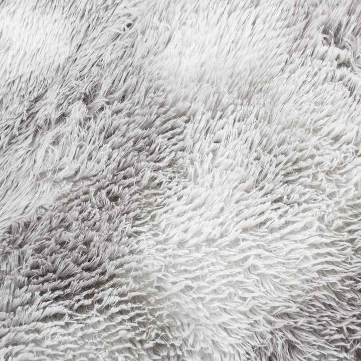 shaggy gulvtæppe NAVARRA 200x200 cm høje luv polyester sølvgrå