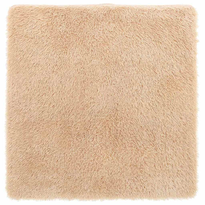 shaggy gulvtæppe NAVARRA 240x240 cm høje luv polyester beige