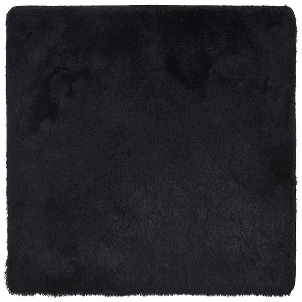 shaggy gulvtæppe NAVARRA 240x240 cm høje luv polyester sort