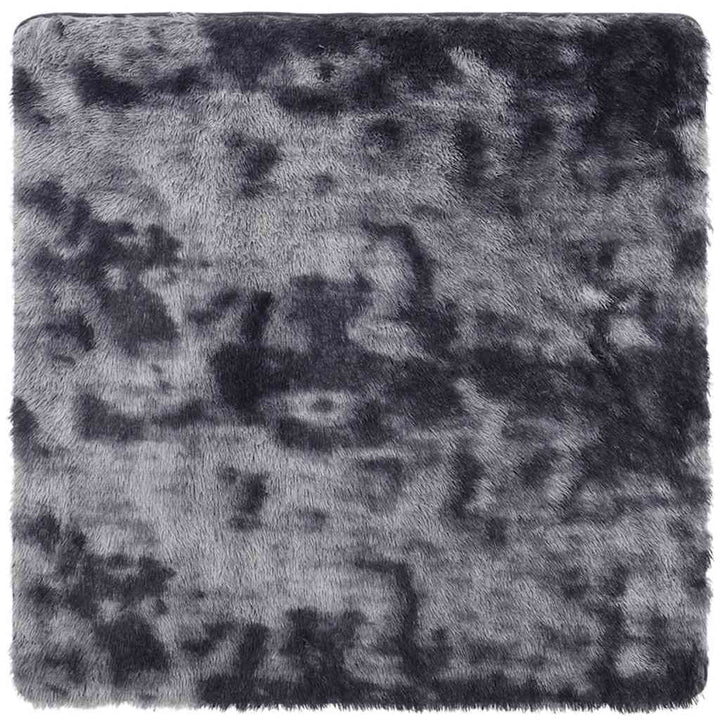 shaggy gulvtæppe NAVARRA 240x240 cm høje luv polyester mørkegrå
