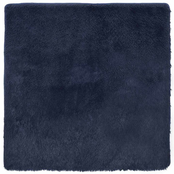 shaggy gulvtæppe NAVARRA 240x240cm høje luv polyester marineblå