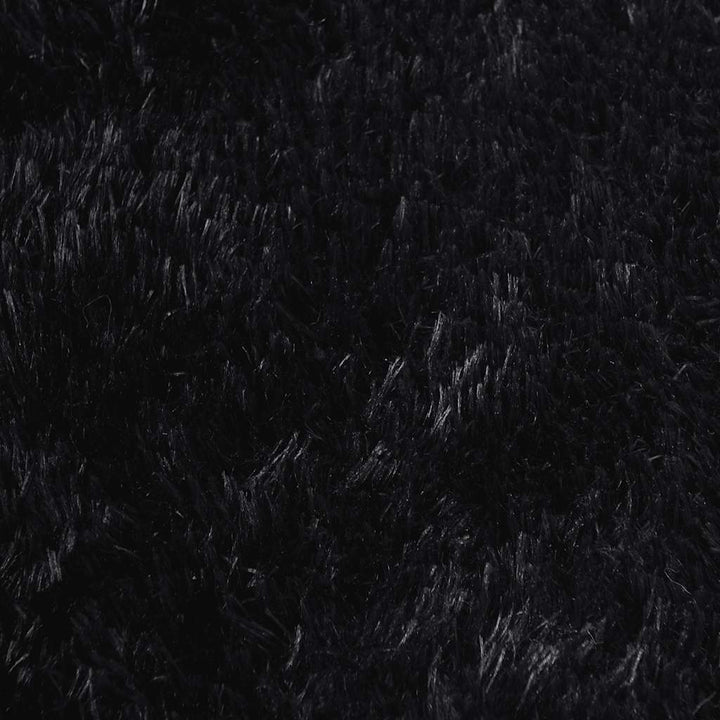 shaggy gulvtæppe NAVARRA 120x120 cm høje luv polyester sort