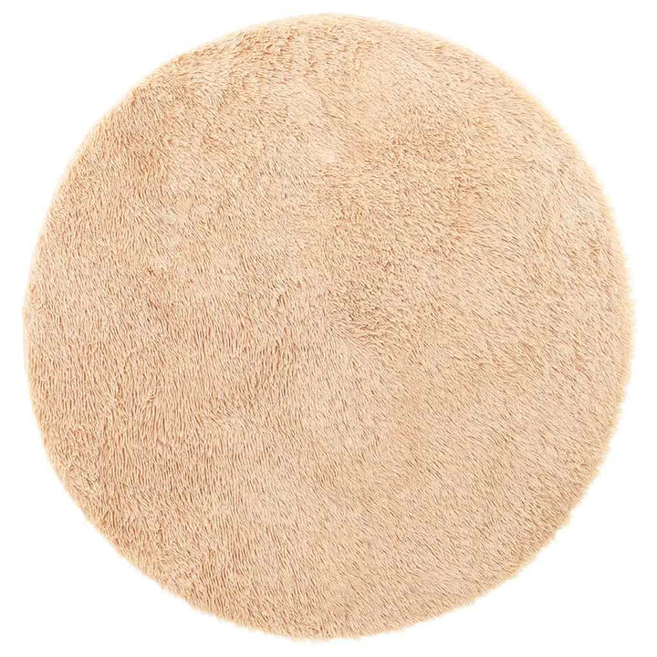 shaggy gulvtæppe NAVARRA 240x240 cm høje luv polyester beige