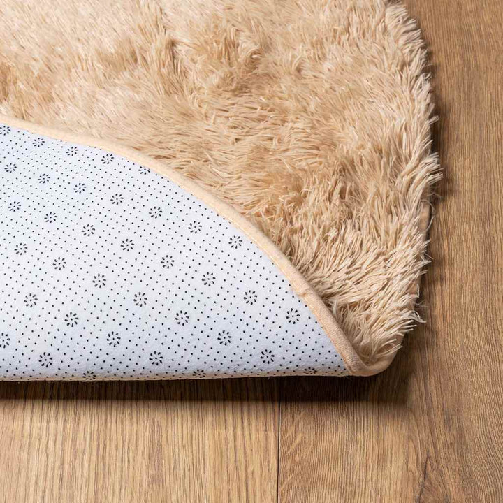 shaggy gulvtæppe NAVARRA 240x240 cm høje luv polyester beige