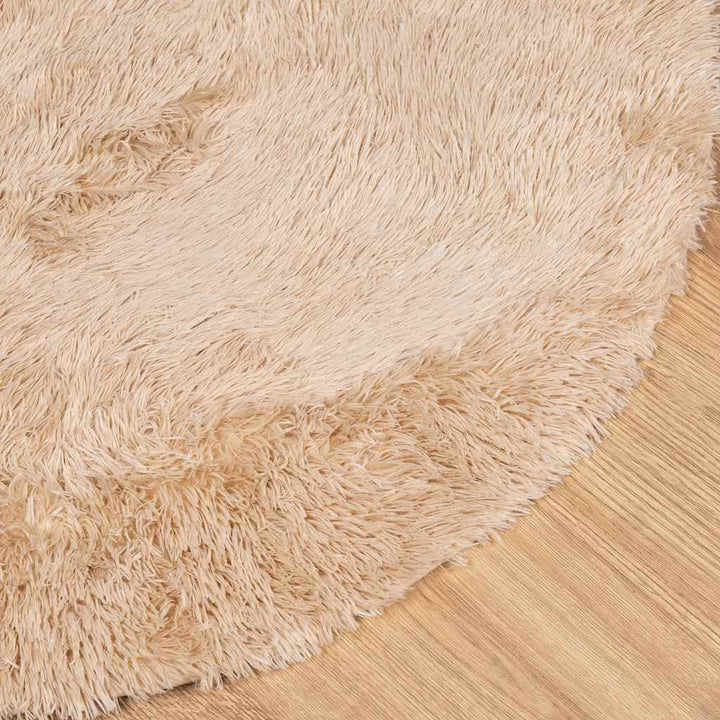 shaggy gulvtæppe NAVARRA 300x200 cm høje luv polyester beige