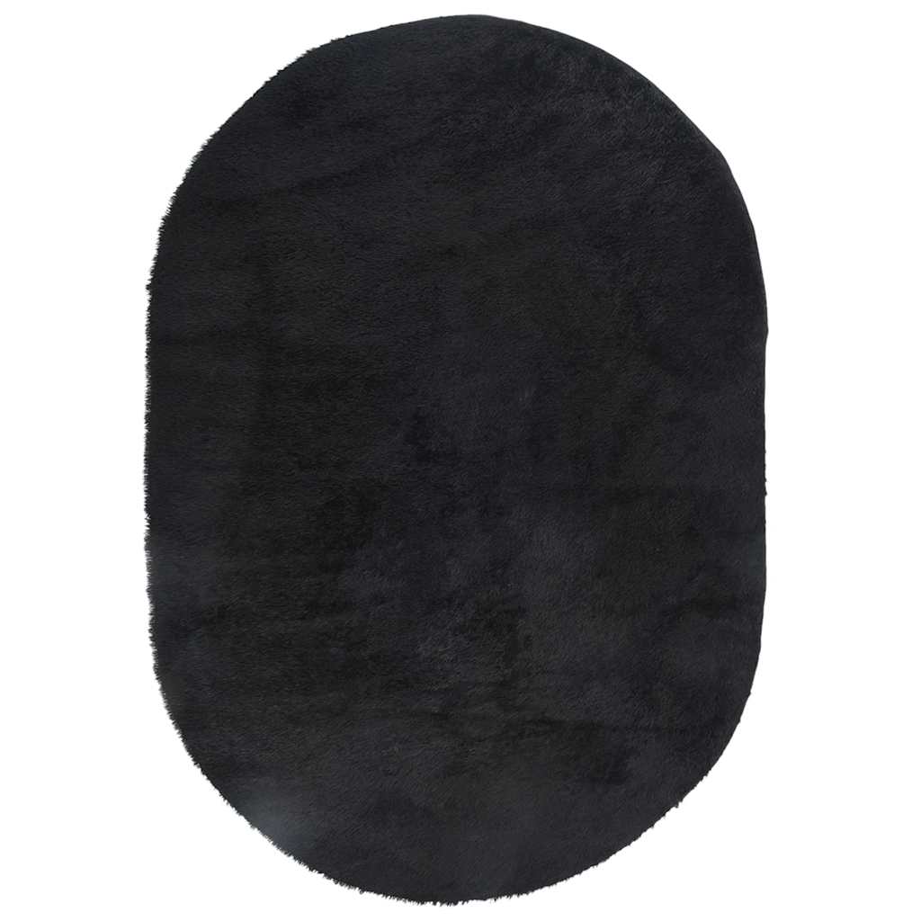 shaggy gulvtæppe NAVARRA 300x200 cm høje luv polyester sort