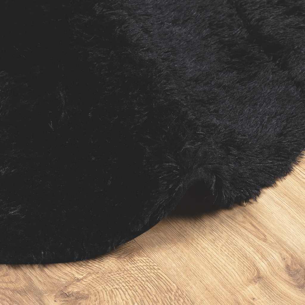 shaggy gulvtæppe NAVARRA 300x200 cm høje luv polyester sort