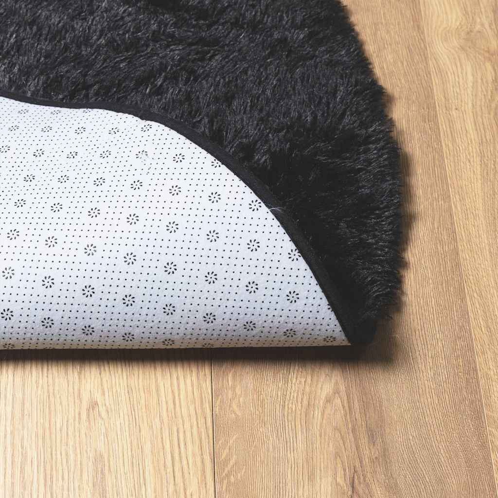 shaggy gulvtæppe NAVARRA 300x200 cm høje luv polyester sort