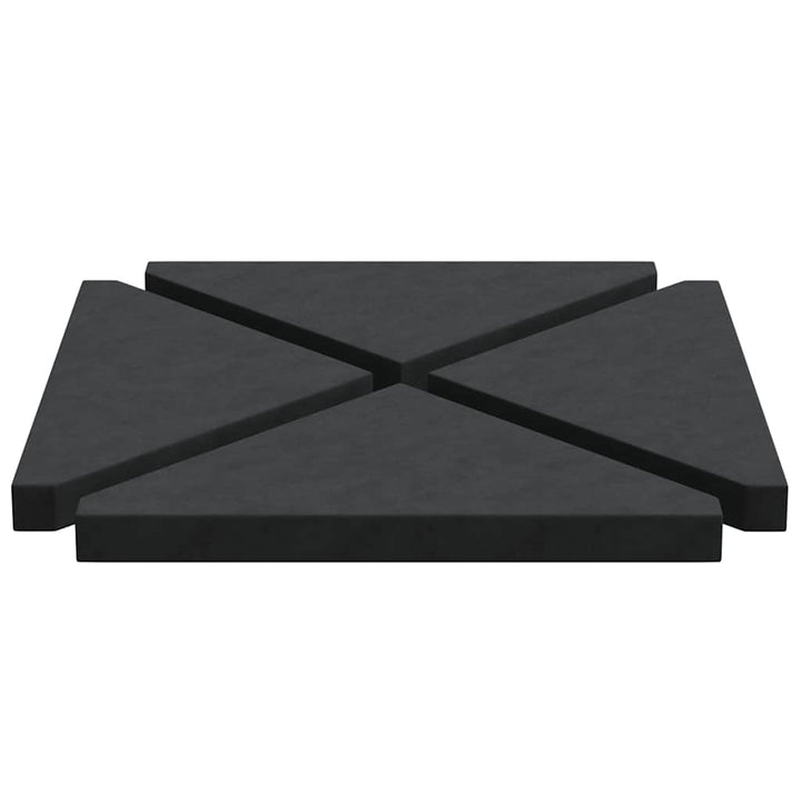 parasolvægtplader 4 stk. granit 14 kg trekantet sort