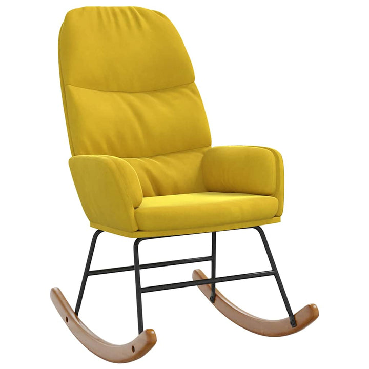 gyngestol fløjl gul