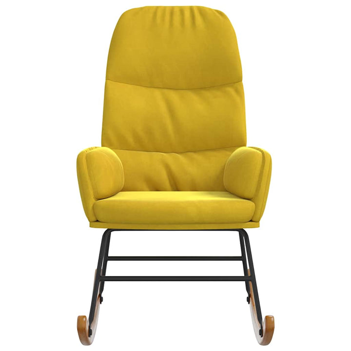 gyngestol fløjl gul