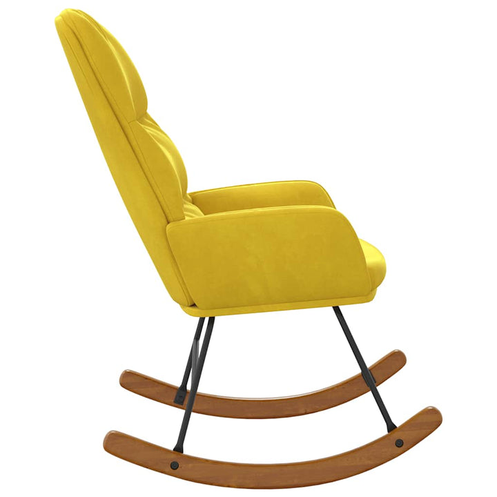 gyngestol fløjl gul
