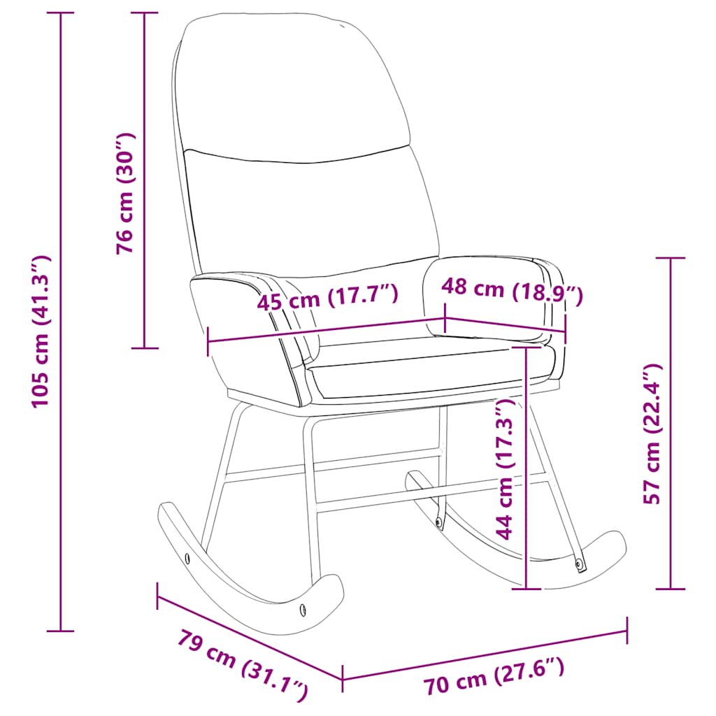 gyngestol fløjl gul