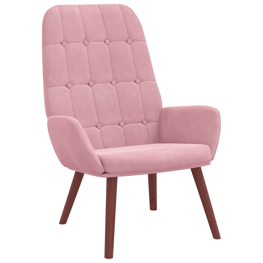 lænestol fløjl pink