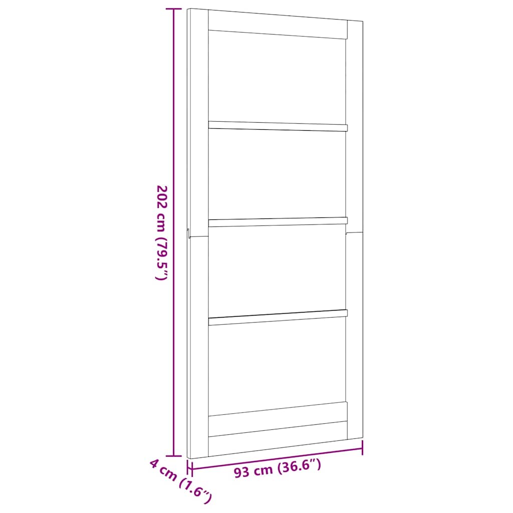 Indvendig Dør ORKDAL Hvid primet 93 x 202 cm