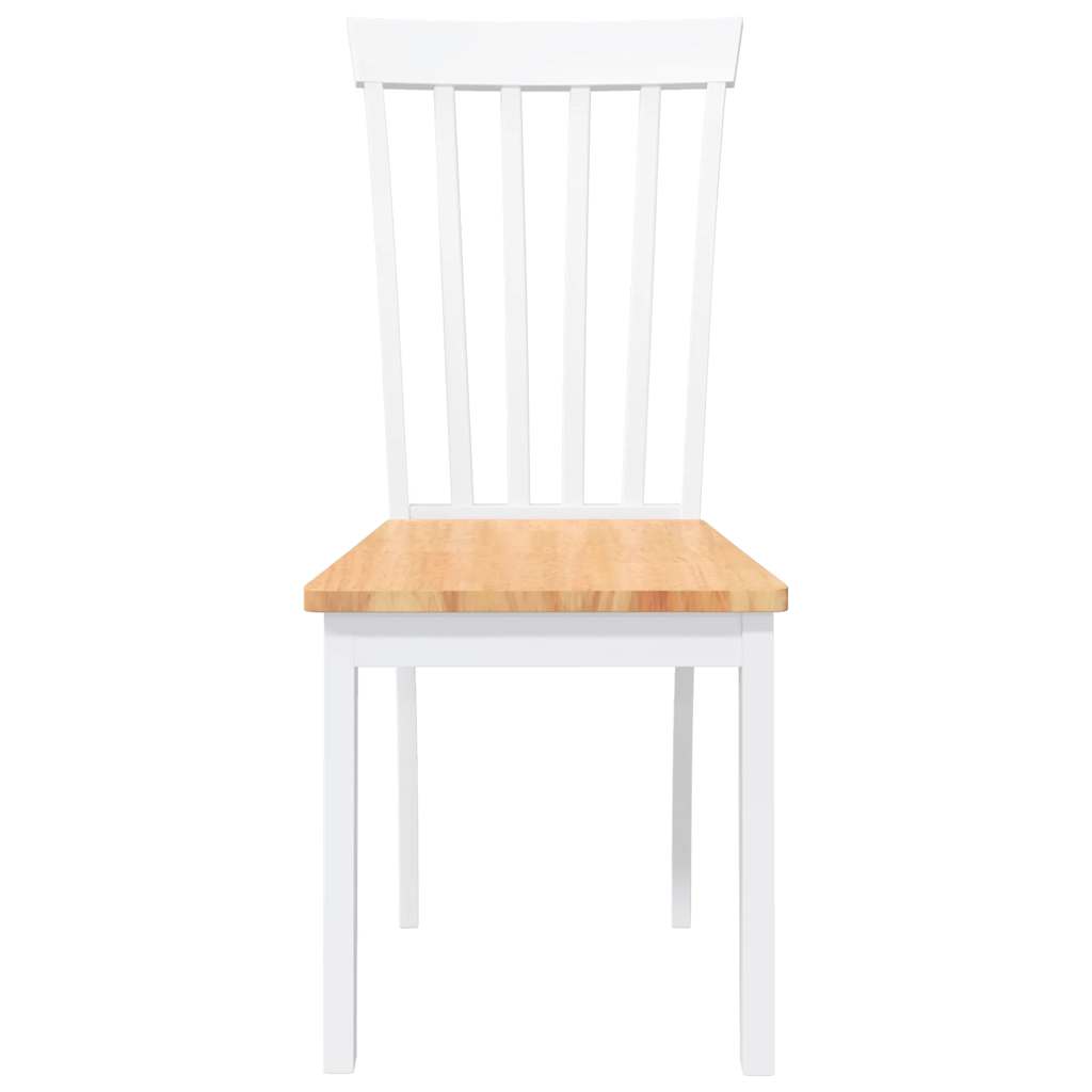 spisebordsstole 2 stk. massivt gummitræ hvid