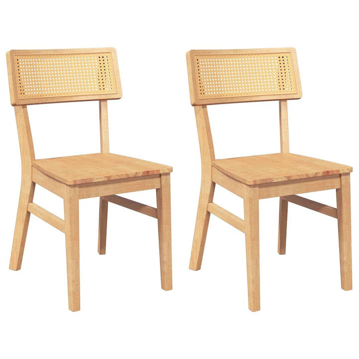 spisebordsstole 2 stk. massivt gummitræ
