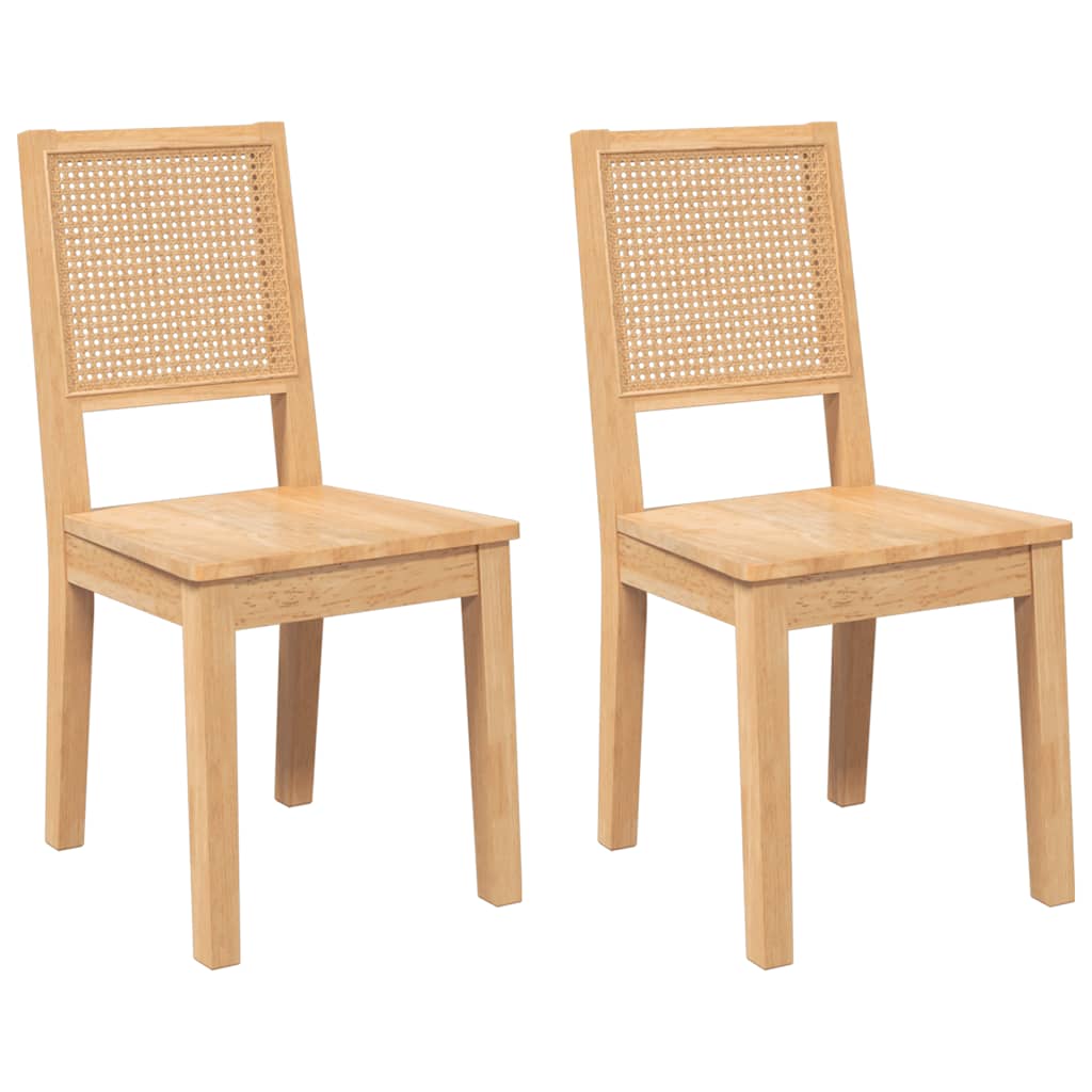 spisebordsstole 2 stk. massivt gummitræ