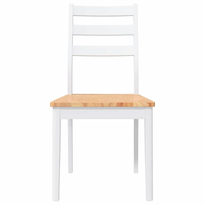 spisebordsstole 2 stk. massivt gummitræ hvid