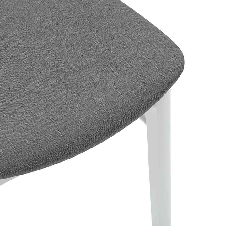 spisebordsstole med hynder 2 stk. massivt gummitræ hvid