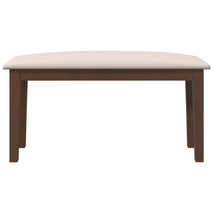 bænk 90 cm massivt gummitræ brun