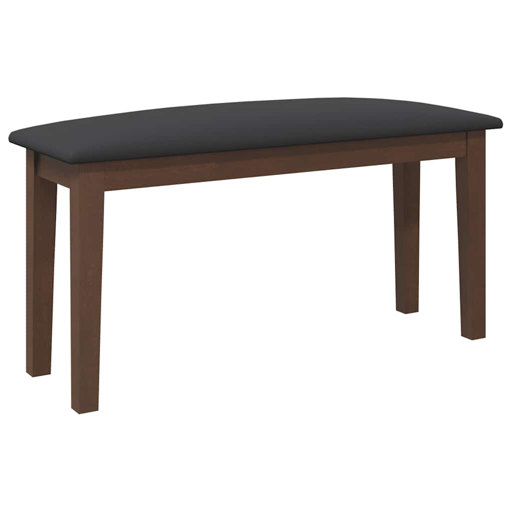 bænk 90 cm massivt gummitræ brun
