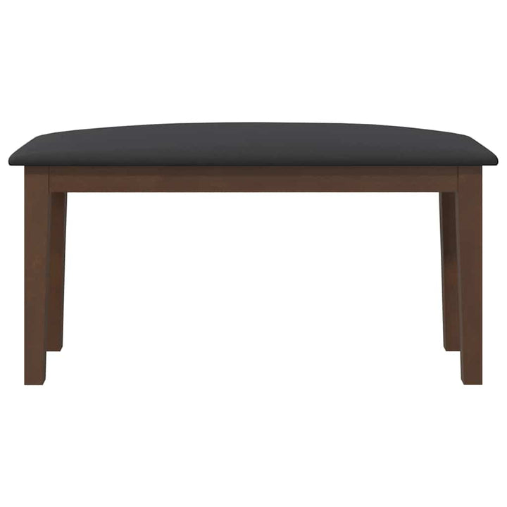 bænk 90 cm massivt gummitræ brun