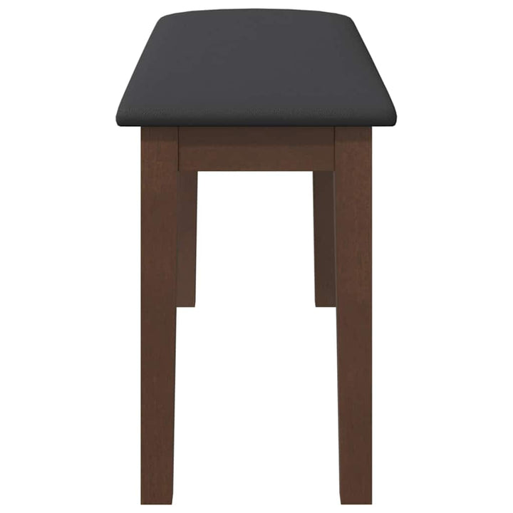 bænk 90 cm massivt gummitræ brun