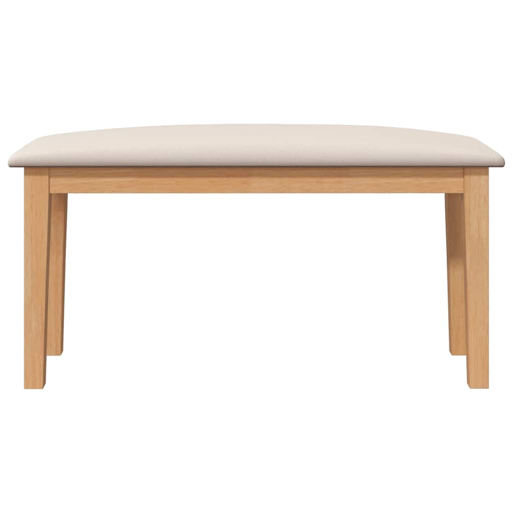 bænk 90 cm massivt gummitræ