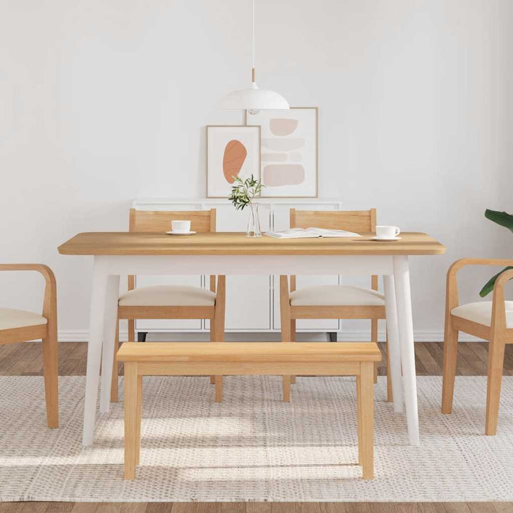 bænk 90 cm massivt gummitræ