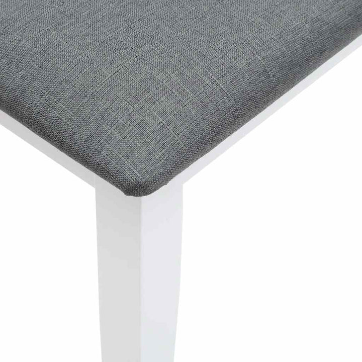 bænk 90 cm massivt gummitræ hvid