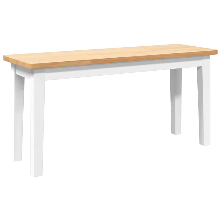 bænk 90 cm massivt gummitræ hvid