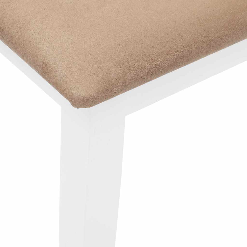bænk 90 cm massivt gummitræ hvid
