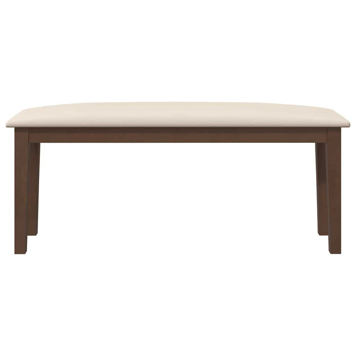 bænk 110 cm massivt gummitræ brun