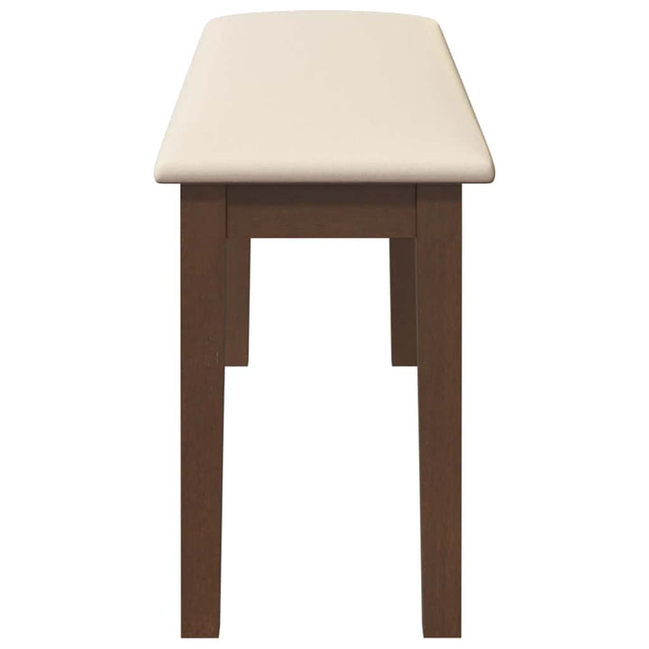bænk 110 cm massivt gummitræ brun