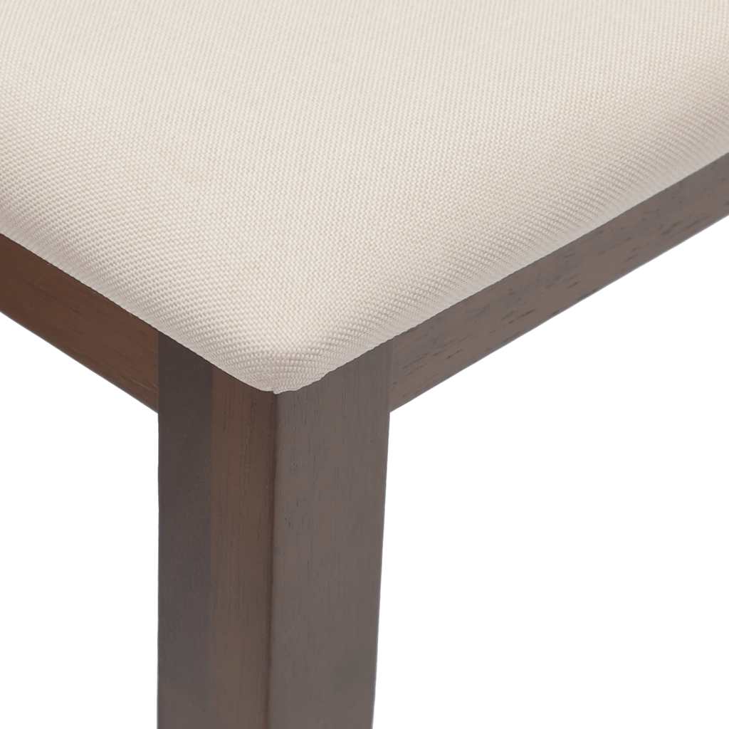 bænk 110 cm massivt gummitræ brun