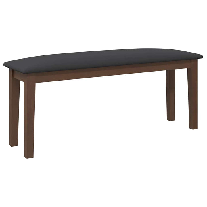 bænk 110 cm massivt gummitræ brun