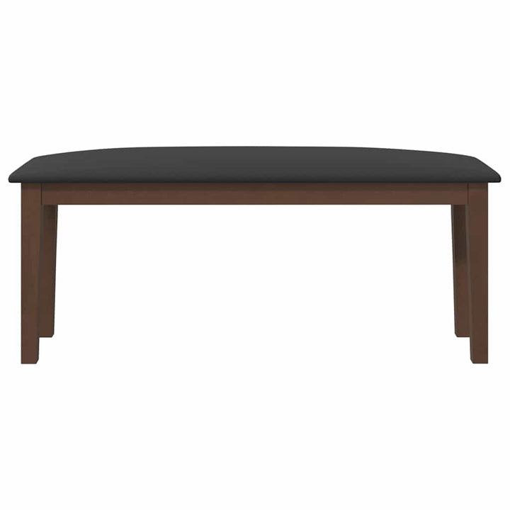 bænk 110 cm massivt gummitræ brun