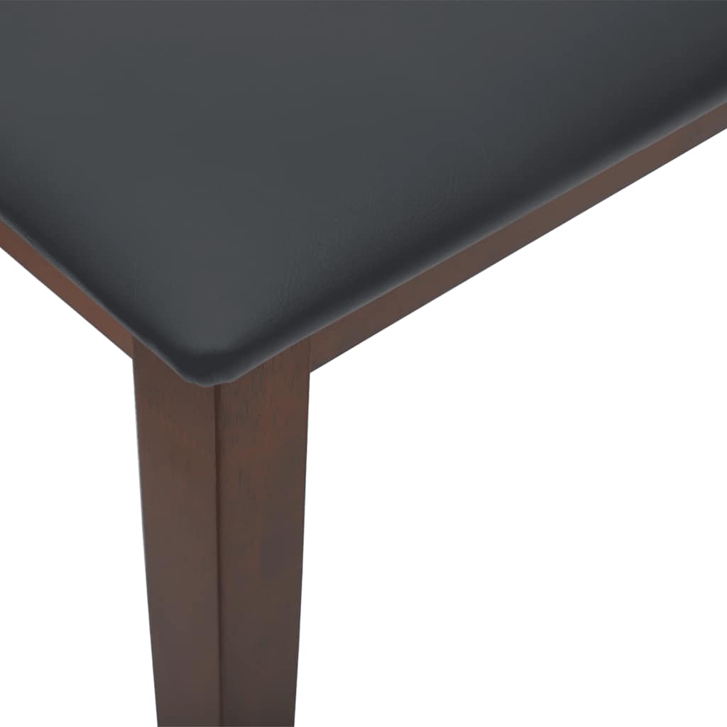 bænk 110 cm massivt gummitræ brun